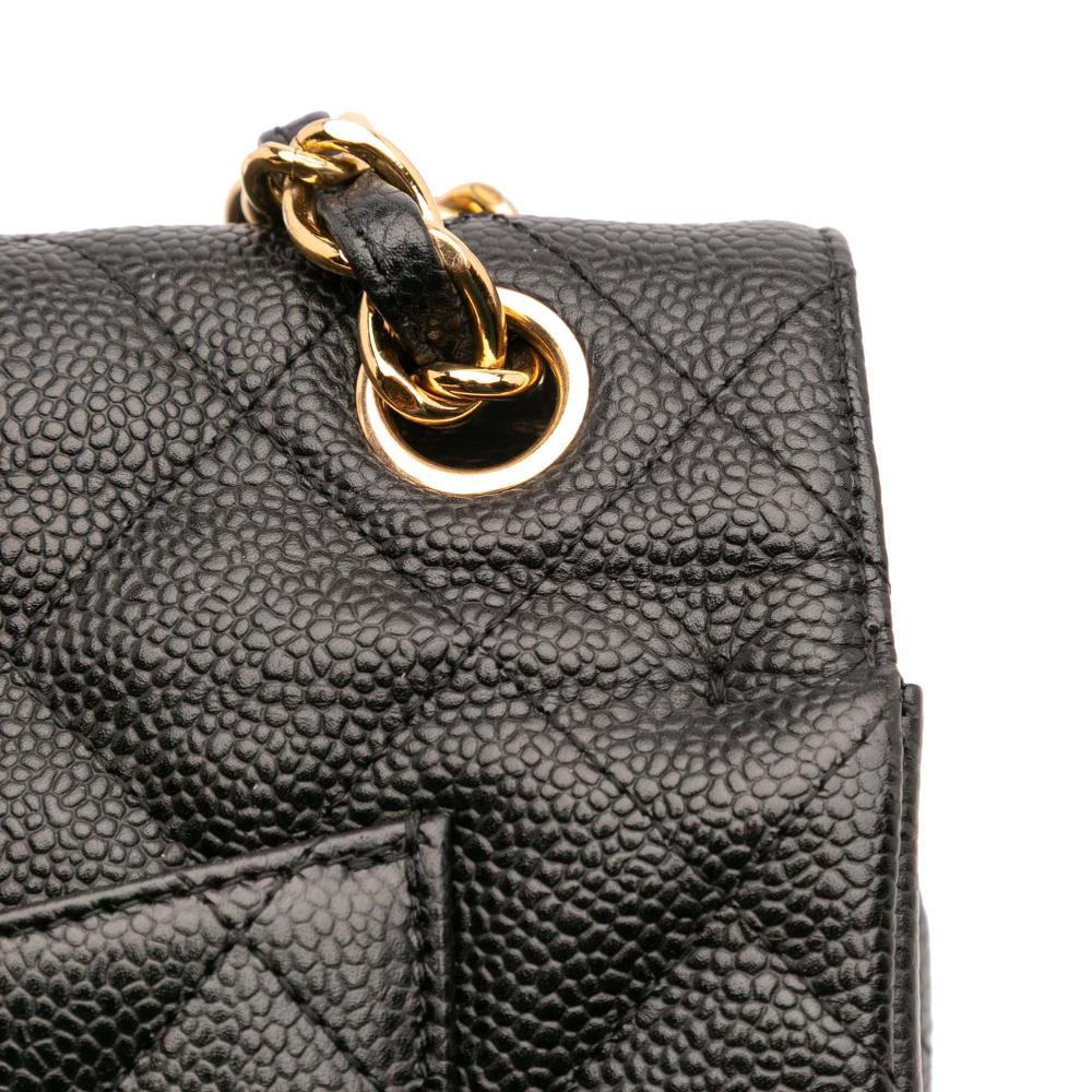 Chanel AB Chanel Black Caviar Leather Leather Jumbo Classic Caviar Double Flap Italy