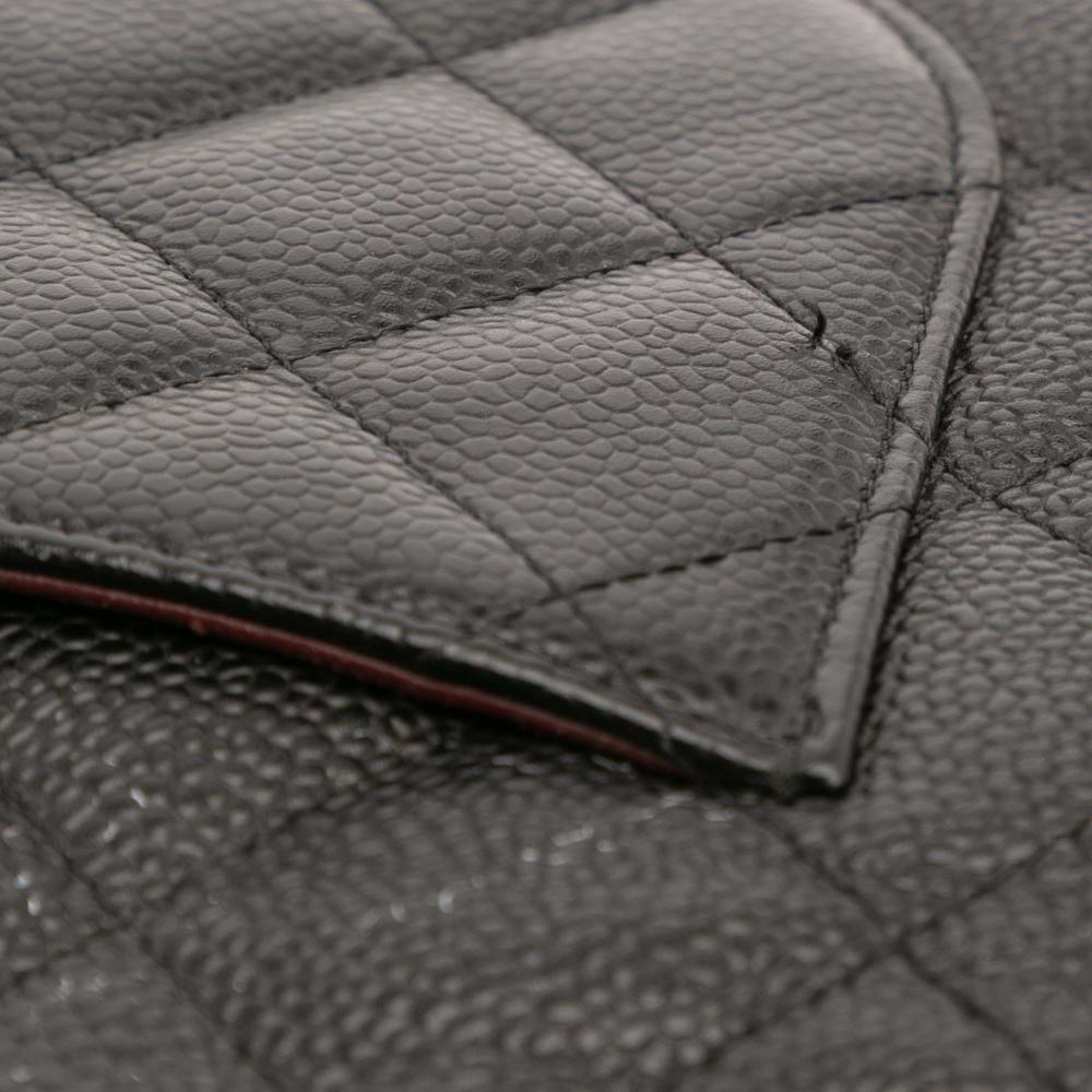 Chanel AB Chanel Black Caviar Leather Leather Jumbo Classic Caviar Double Flap Italy