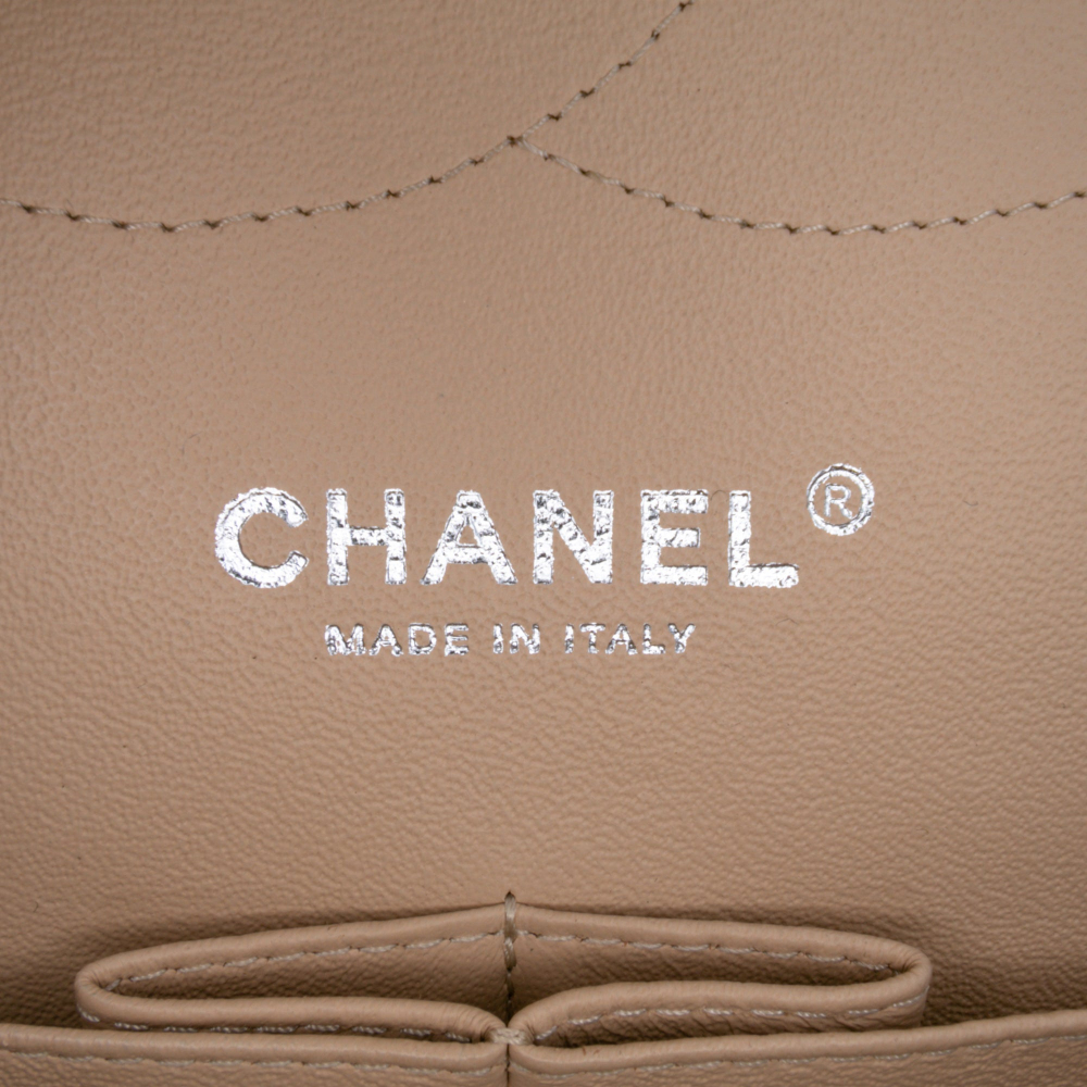 Chanel Classic Double Flap Jumbo Matelassè Caviar Leather Flap Handbag Brown