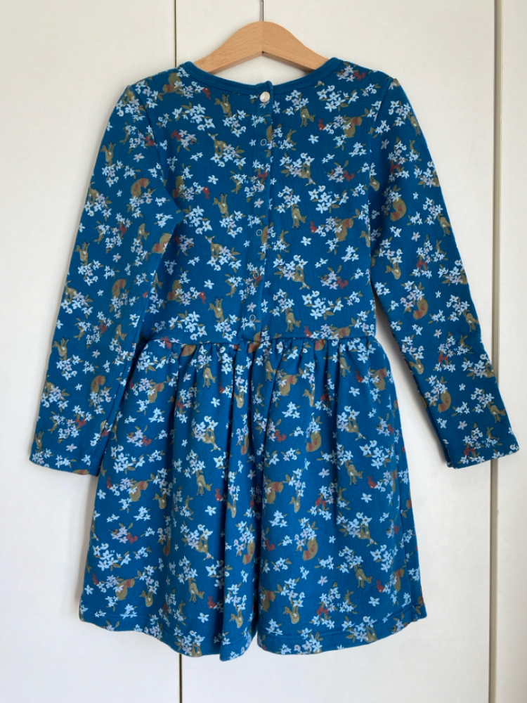 Petit Bateau Robe bleue fleurie