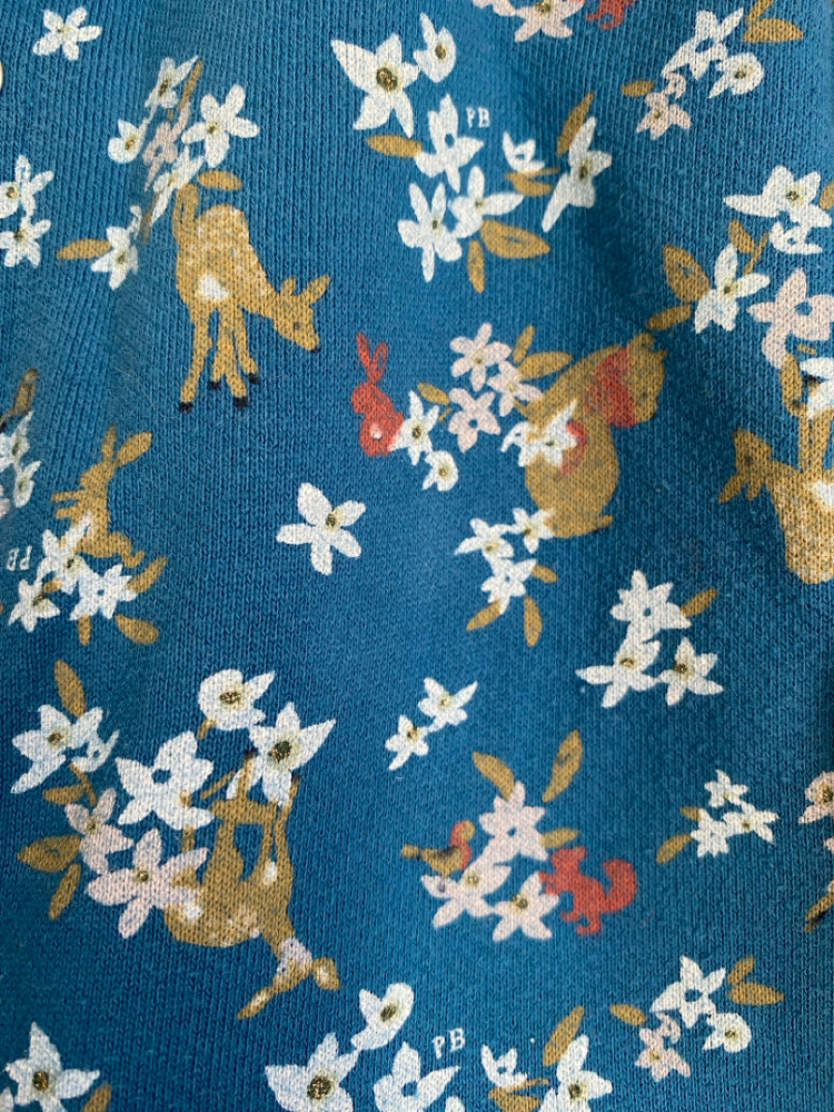 Petit Bateau Robe bleue fleurie