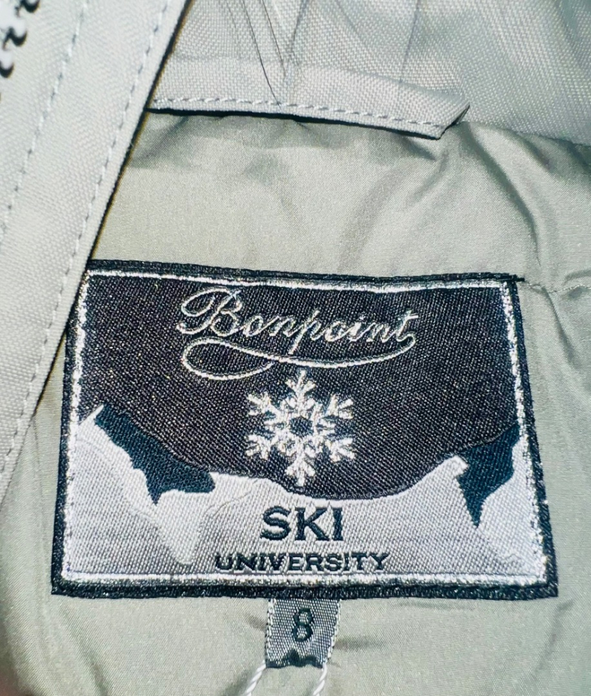 Bonpoint Veste/Veste de ski avec capuche amovible + talon en fourrure