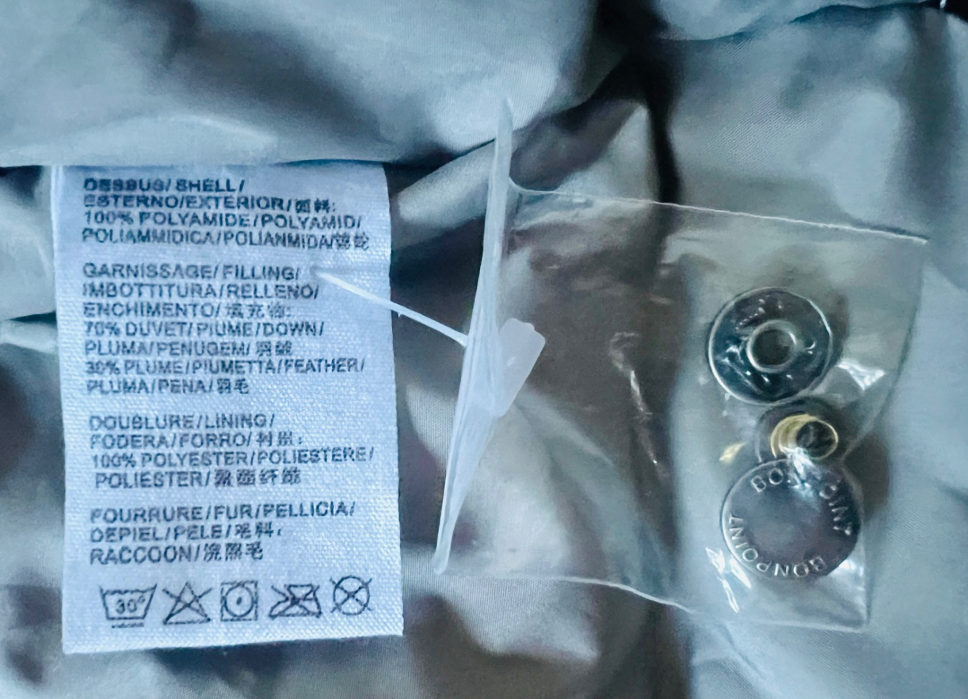 Bonpoint Veste/Veste de ski avec capuche amovible + talon en fourrure