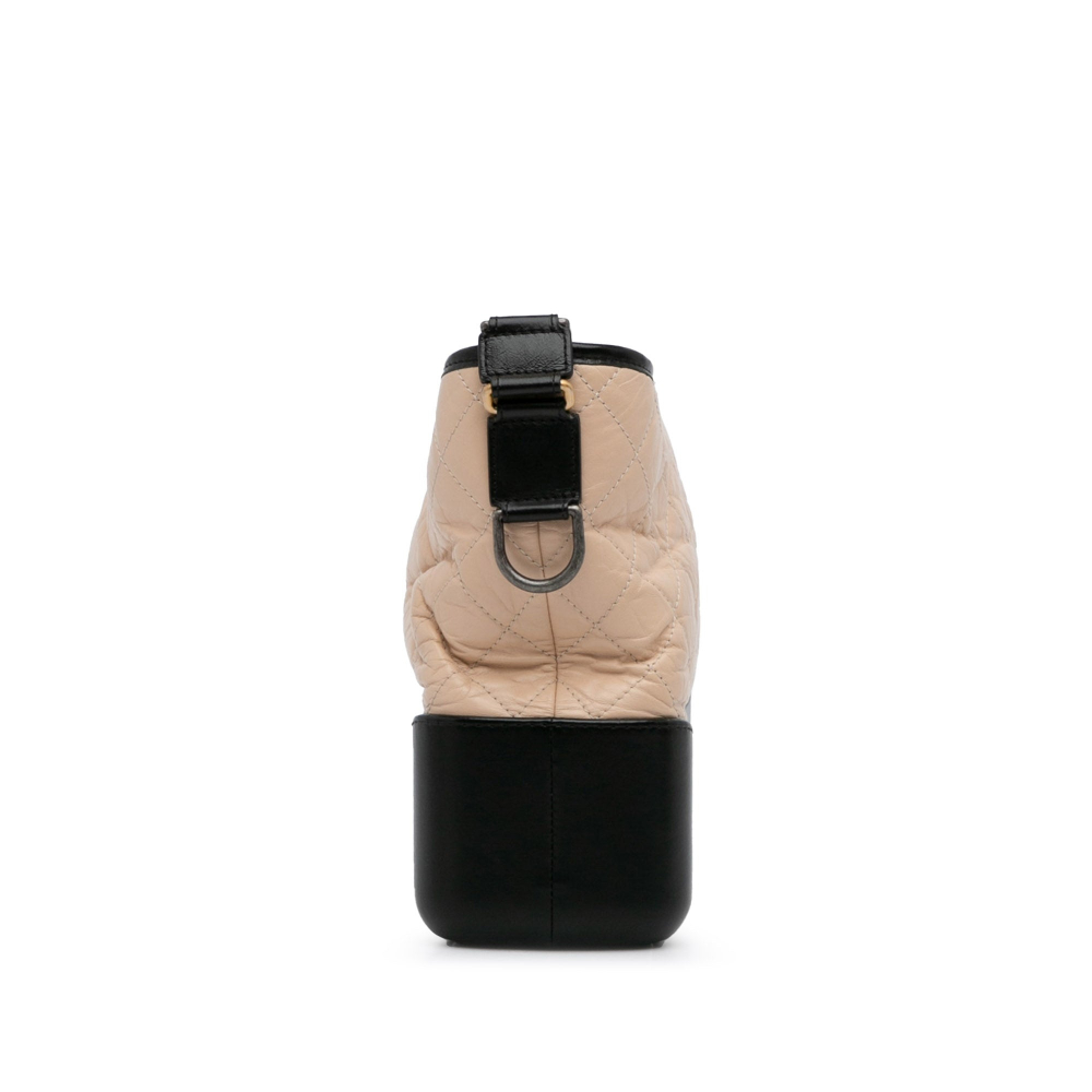 Chanel Gabrielle Medium Lambskin Leather Matelassè Shoulder Bag Brown