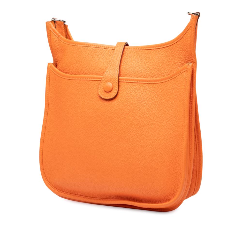 Hermès AB Hermès Orange Calf Leather Clemence Evelyne III 29 France