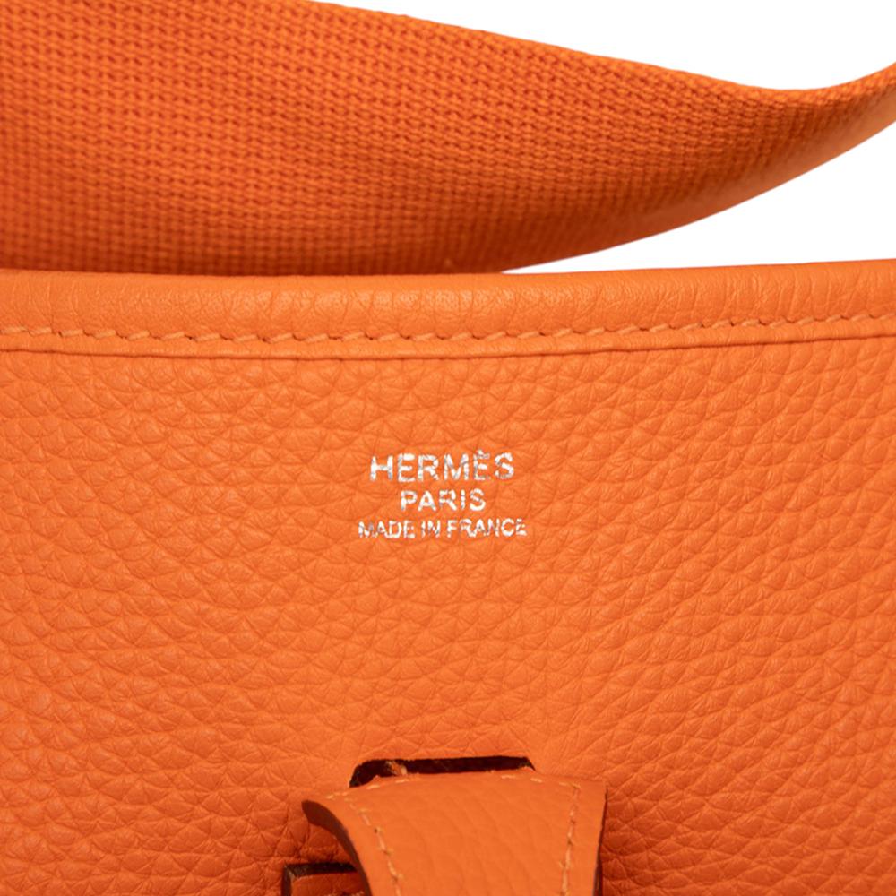 Hermès AB Hermès Orange Calf Leather Clemence Evelyne III 29 France