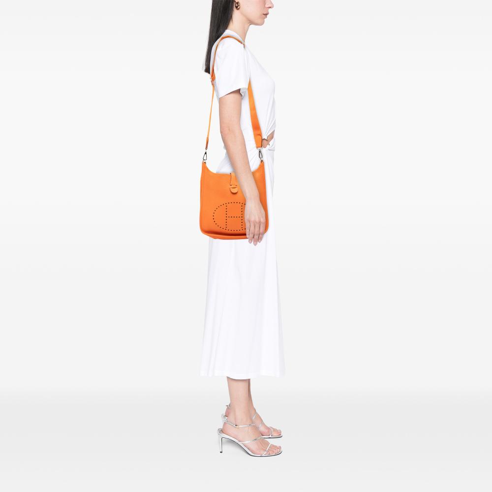 Hermès AB Hermès Orange Calf Leather Clemence Evelyne III 29 France