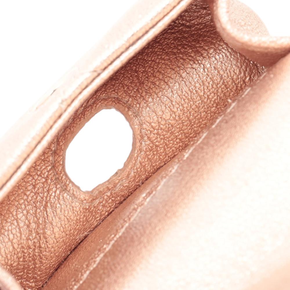 Chanel Pink CC Quilted Metallic Lambskin Coin Pouch and AirPods Pro Case Italy