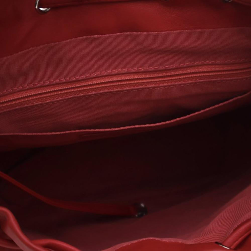 Chanel B Chanel Red Lambskin Leather Leather Medium Lambskin Urban Spirit Backpack Italy