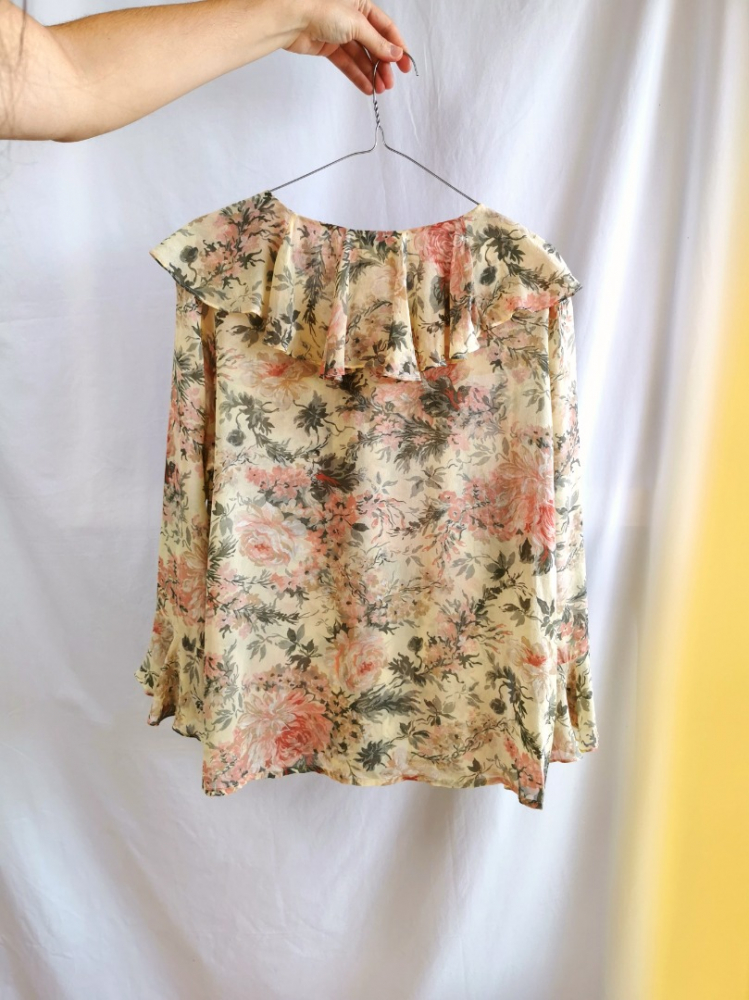 Laura Ashley Silk flower blouse