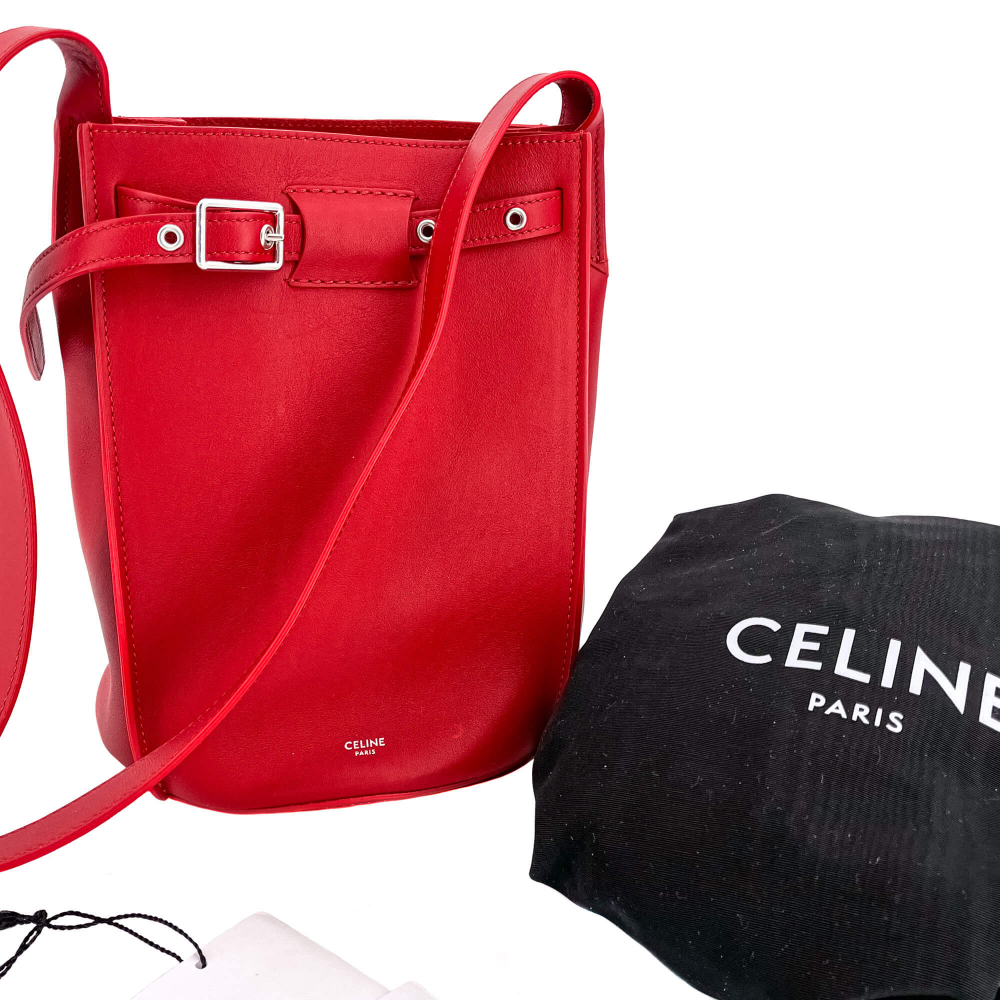 Celine Big Bag Bucket Leather Red Bag