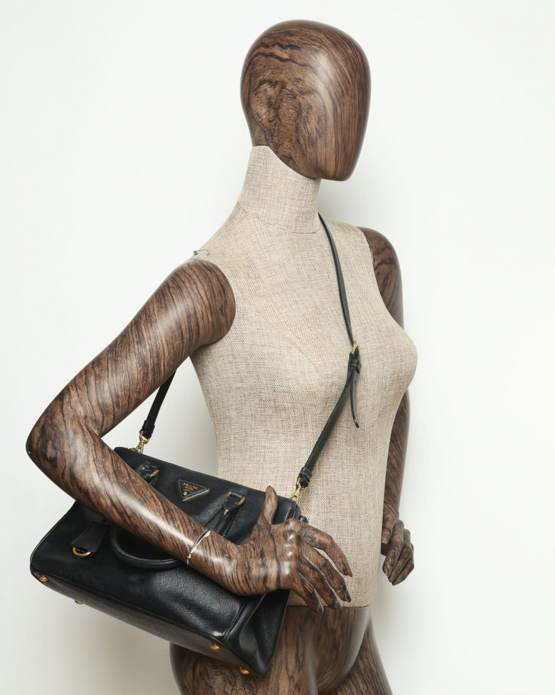 Prada Medium Saffiano Lux Galleria Double Zip Bag