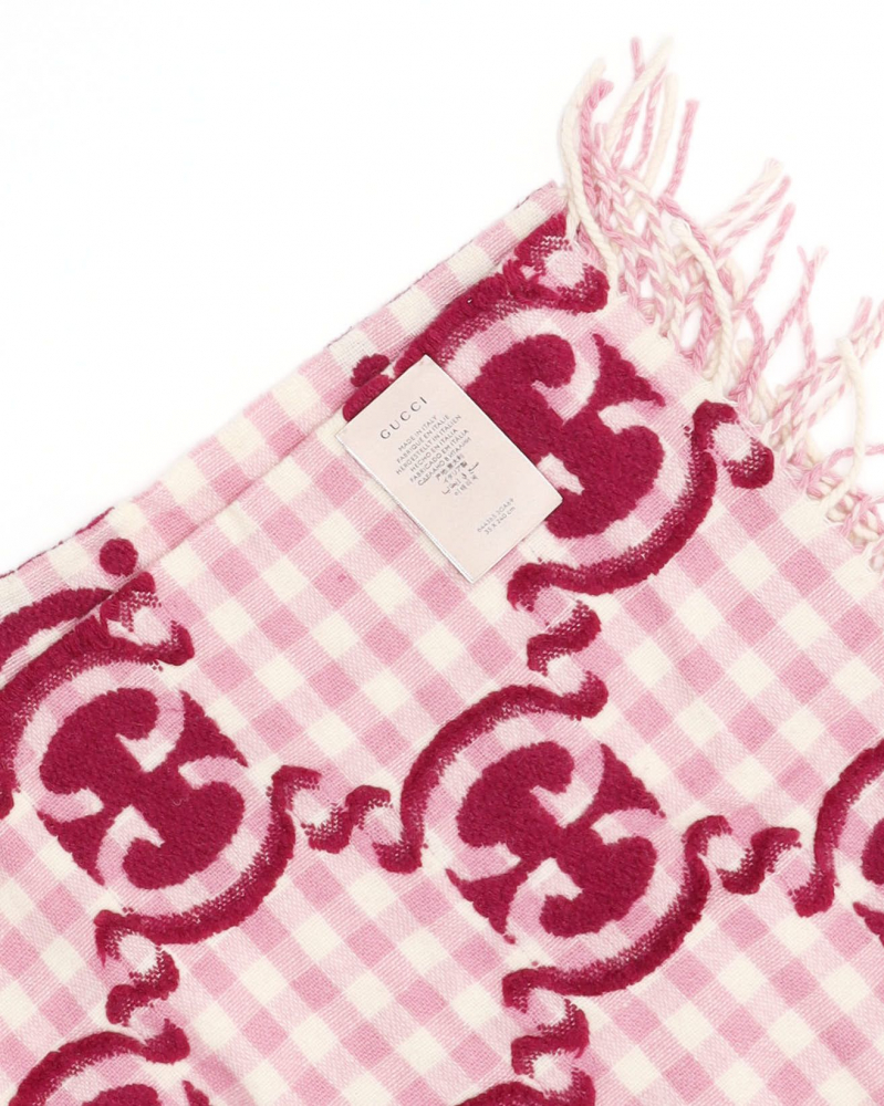 Gucci GG Jaquard Wool Scarf