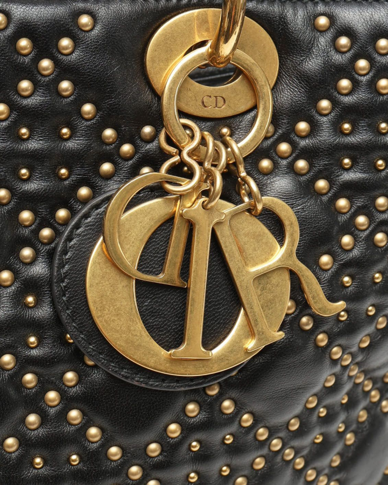 Christian Dior Large Stud Lady Dior Bag