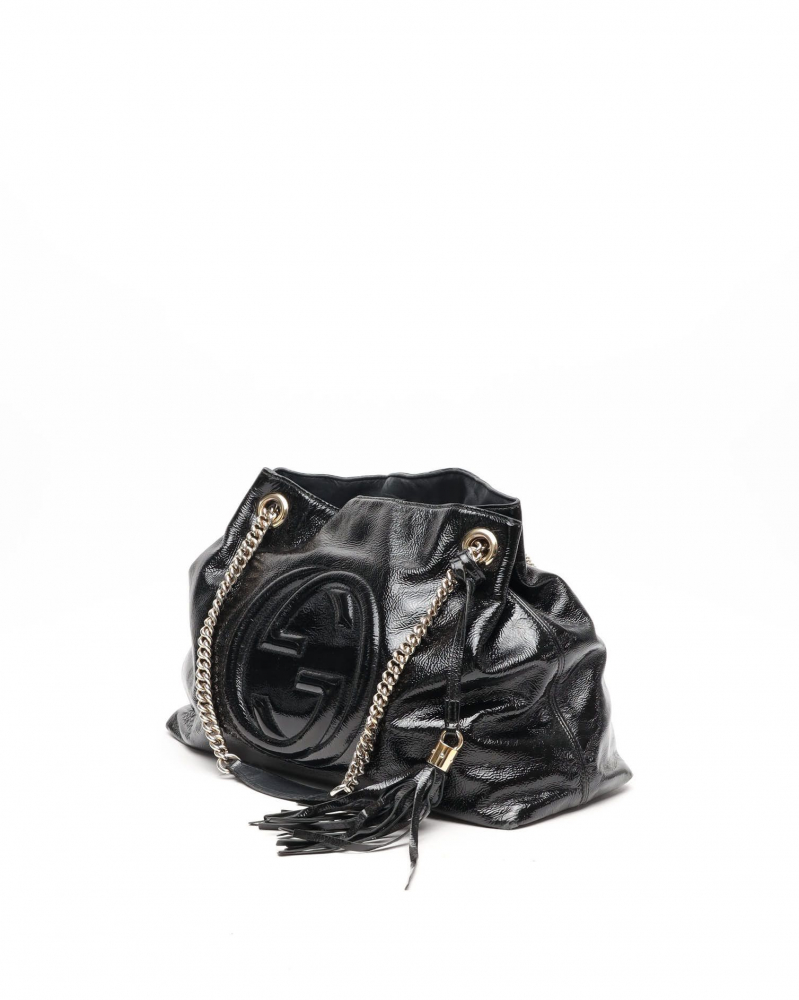 Gucci Patent Soho Chain Tote Bag