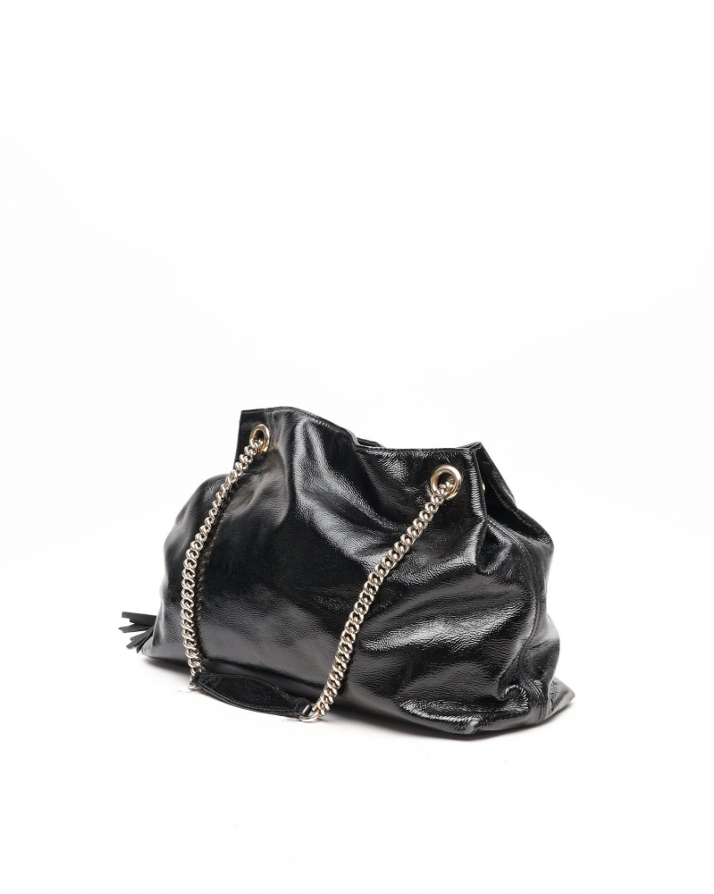 Gucci Patent Soho Chain Tote Bag