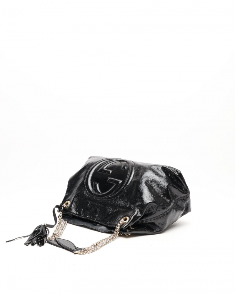 Gucci Patent Soho Chain Tote Bag