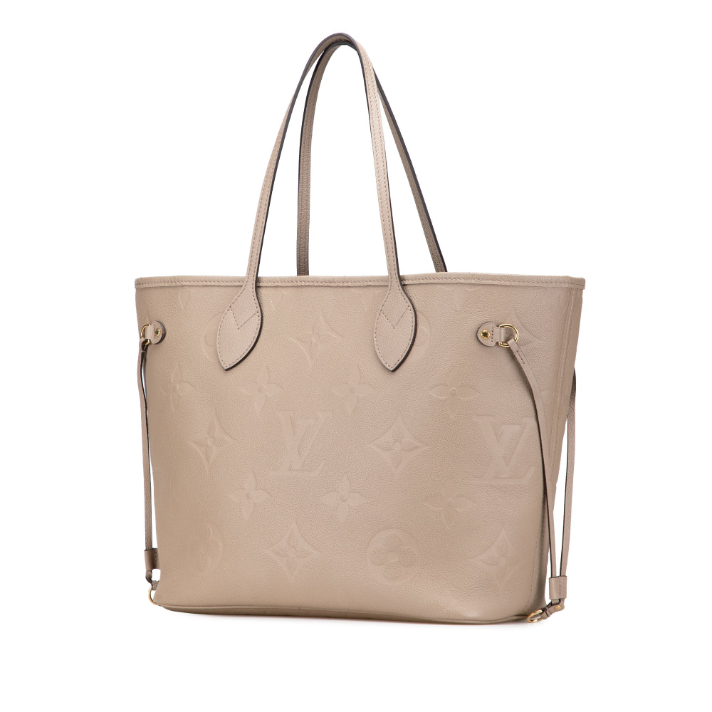 Louis Vuitton Neverfull Leather Empreinte Shopper Shoulder Bag Giant Monogram