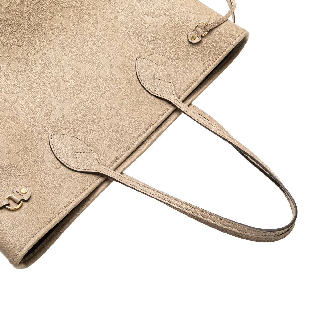 Louis Vuitton Neverfull Leather Empreinte Shopper Shoulder Bag Giant Monogram