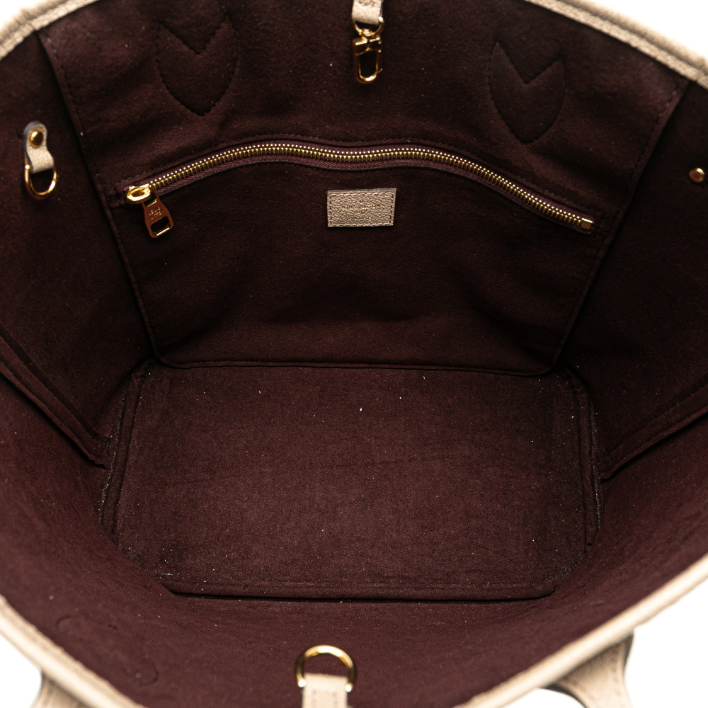 Louis Vuitton Neverfull Leather Empreinte Shopper Shoulder Bag Giant Monogram