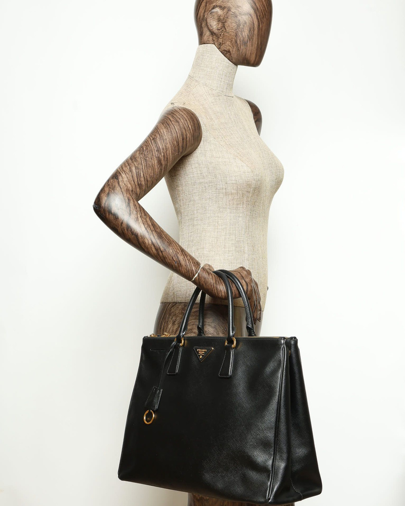 Prada Saffiano Lux Galleria Double Zip Bag