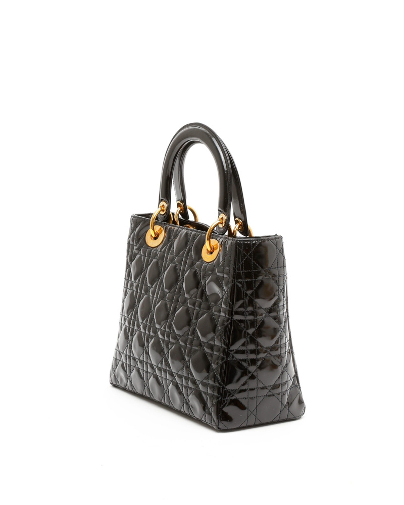 Christian Dior Medium Patent Lady Dior Bag