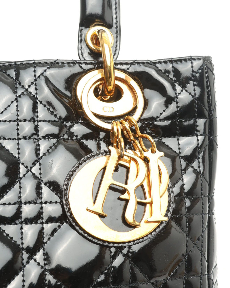 Christian Dior Medium Patent Lady Dior Bag
