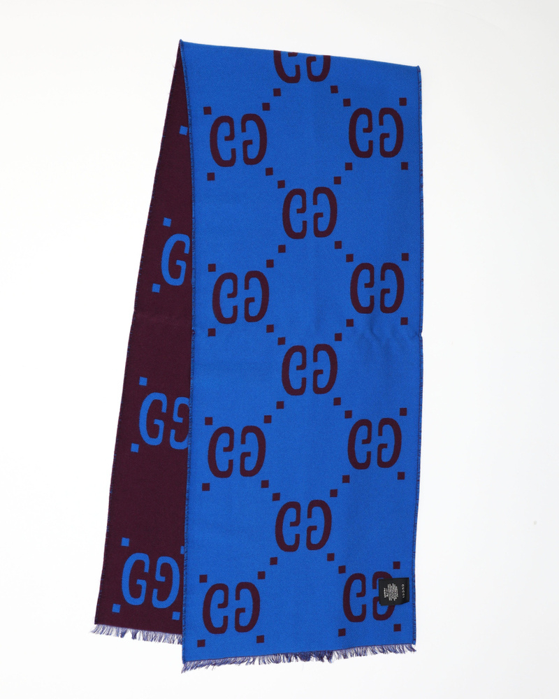 Gucci Jumbo GG Jacquard Wool/Silk Scarf