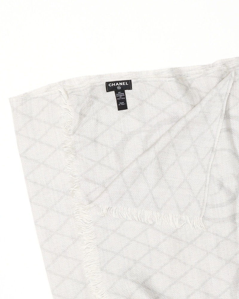 Chanel Camelia Cashmere Silk Scarf