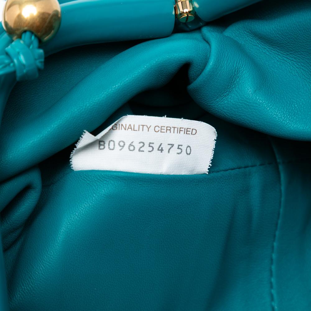 Bottega Veneta Blue Patent Beaded Strap The Mini Pouch Crossbody Italy