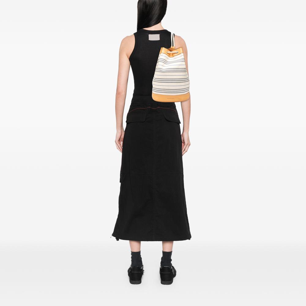 Burberry B Burberry White Canvas Fabric Backpack United Kingdom