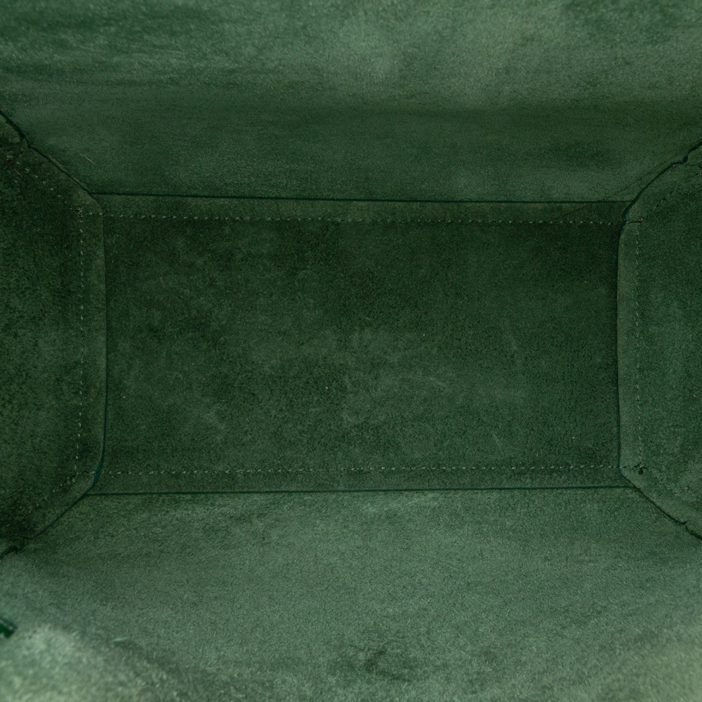 Celine Belt Bag Nano Grained Calfskin Leather Tote Handbag Green