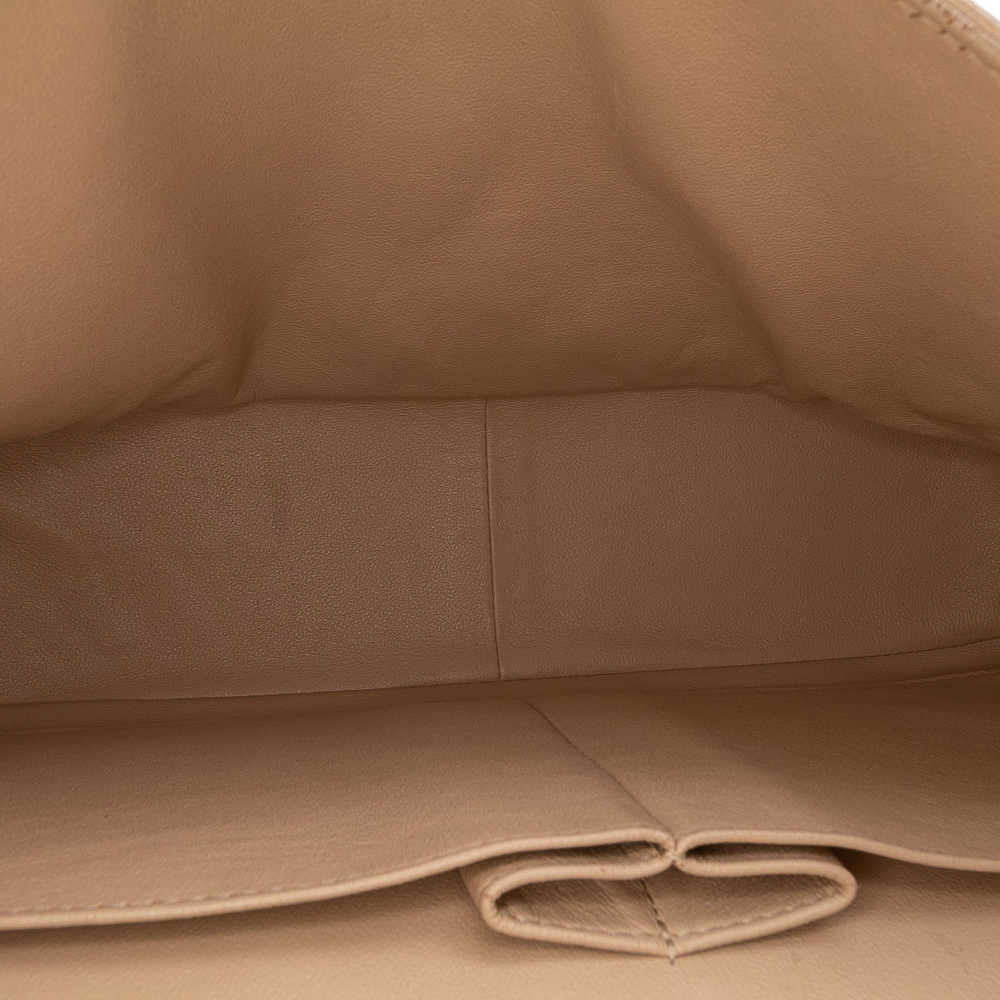 Chanel Classic Double Flap Jumbo Matelassè Caviar Leather Flap Handbag Brown