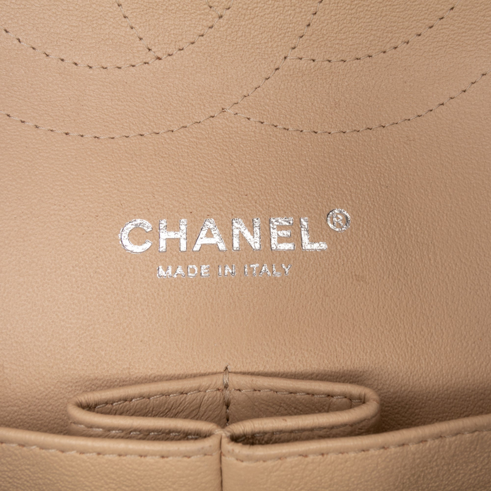 Chanel Classic Double Flap Jumbo Matelassè Caviar Leather Flap Handbag Brown