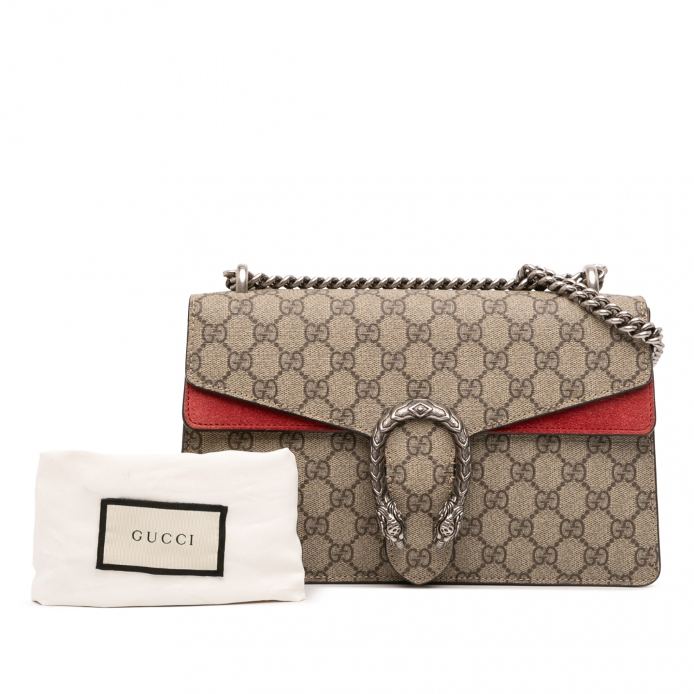 Gucci Dionysus Medium Canvas Flap Handbag GG Supreme