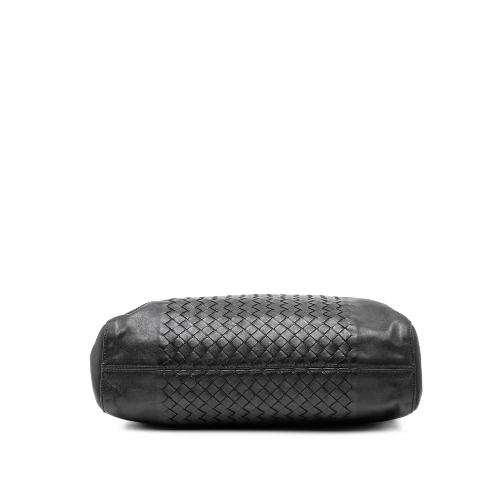 Bottega Veneta B Bottega Veneta Black Nappa Leather Leather Nappa Intrecciato Vertical Convertible Satchel Italy