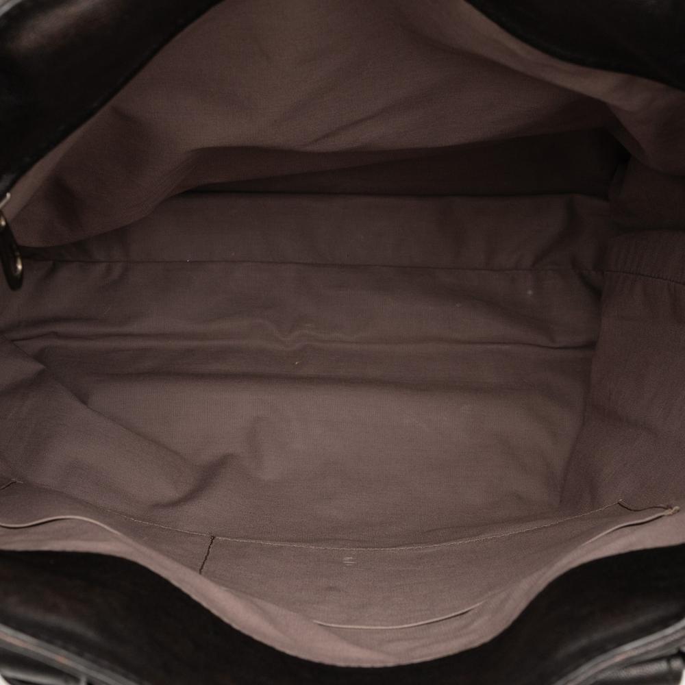 Bottega Veneta B Bottega Veneta Black Nappa Leather Leather Nappa Intrecciato Vertical Convertible Satchel Italy