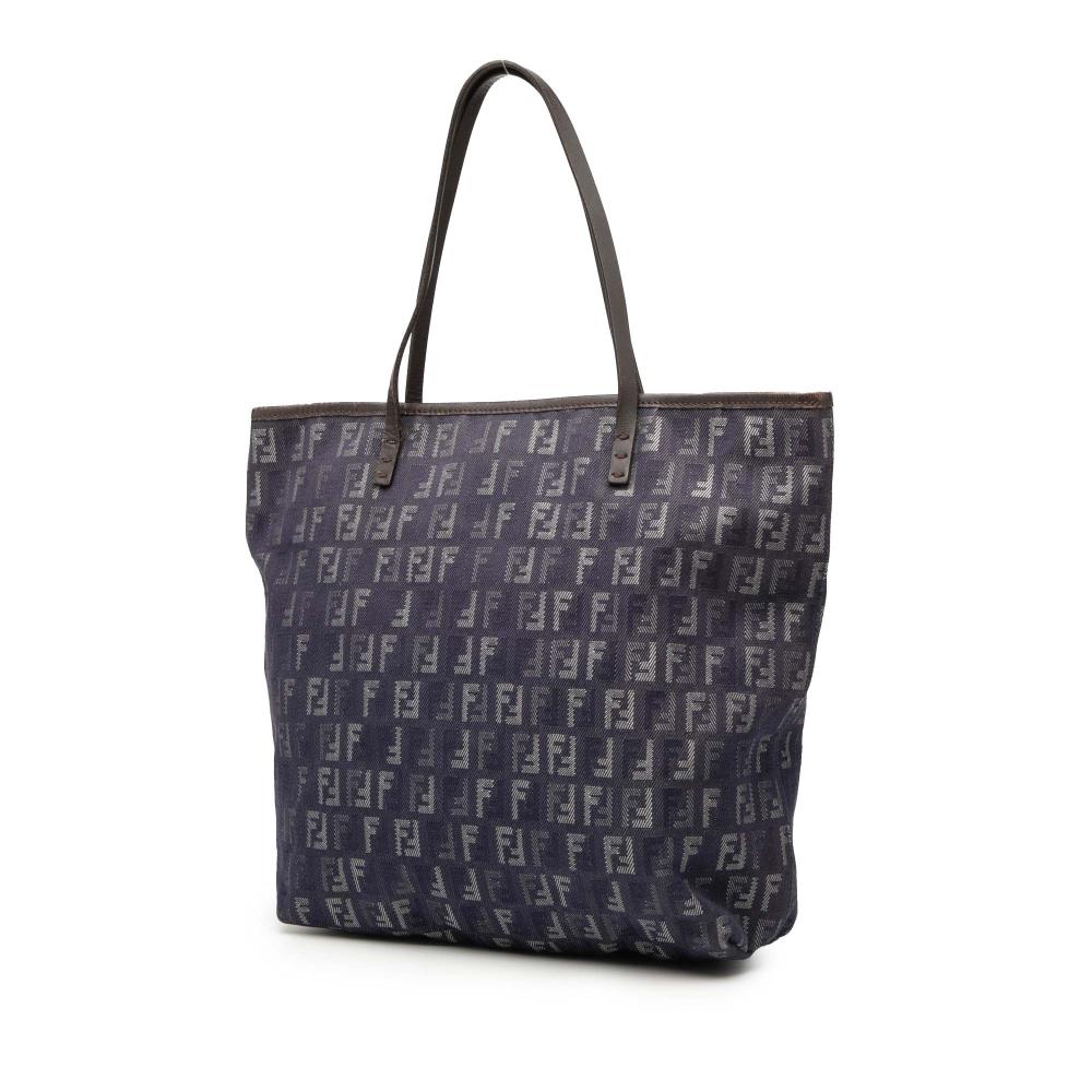 Fendi B Fendi Blue Denim Denim Fabric Zucchino Tote Italy