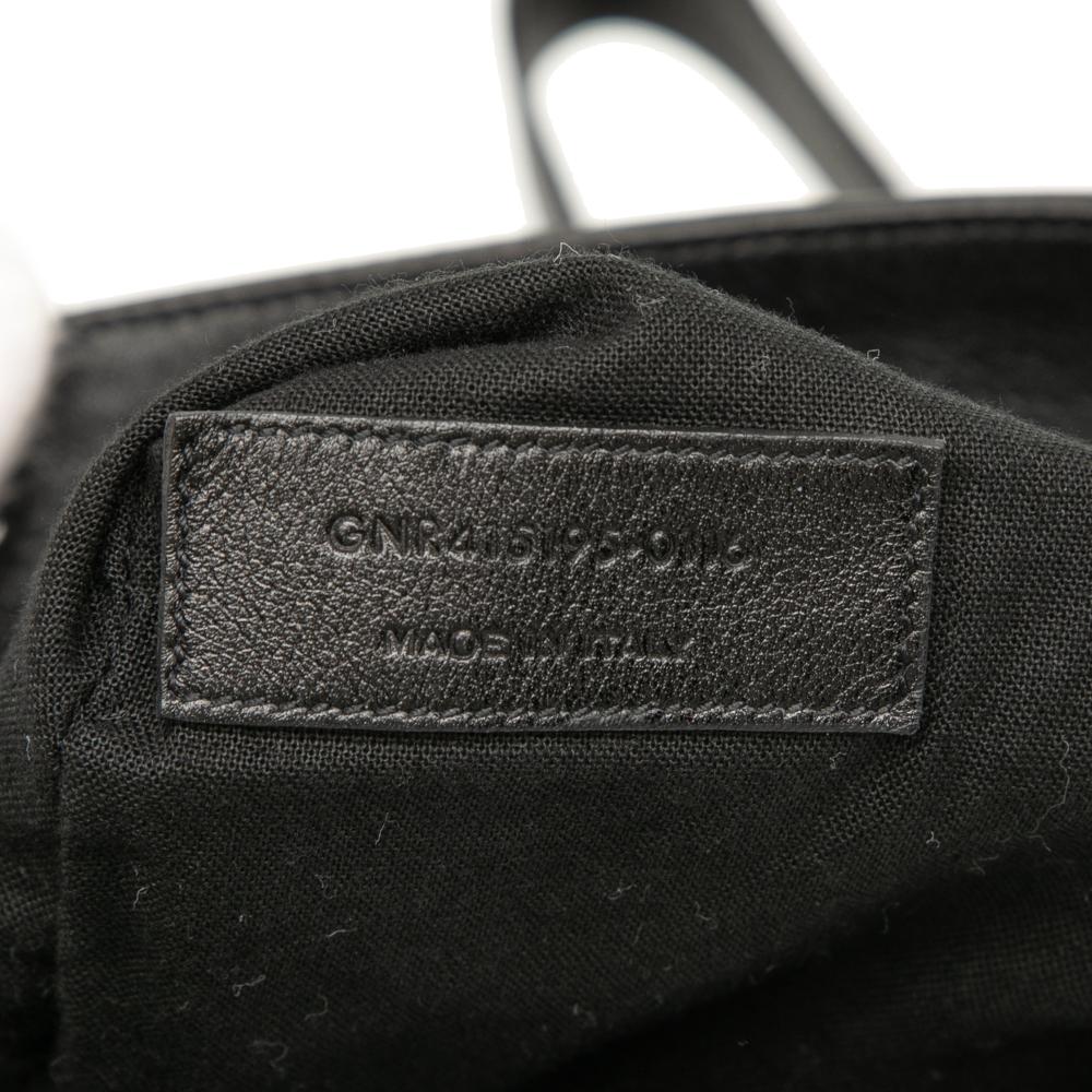 Saint Laurent B Saint Laurent Black with Multi Calf Leather Prairie Floral Printed Festival Backpack Italy