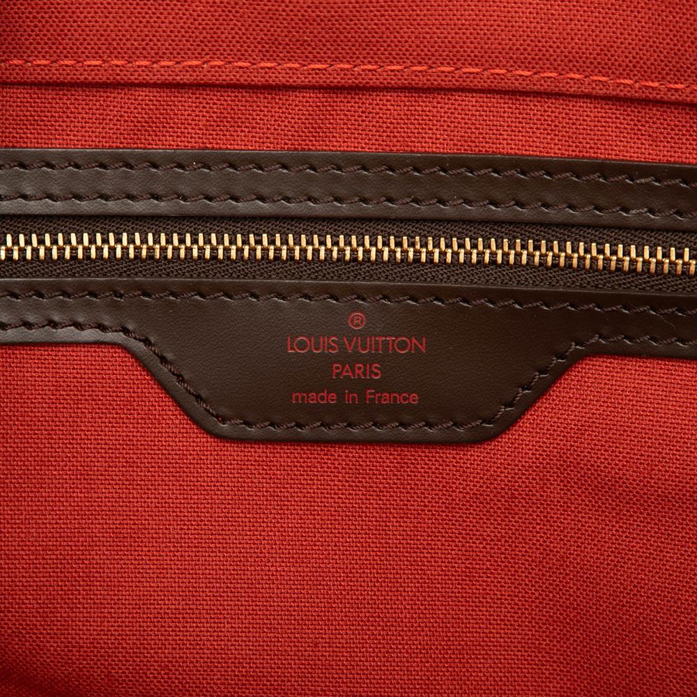 Louis Vuitton B Louis Vuitton Brown Damier Canvas Fabric Damier Ebene Greenwich PM France