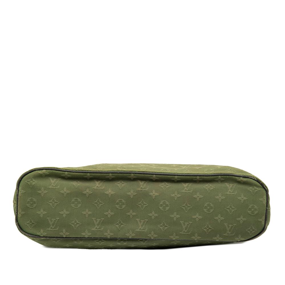 Louis Vuitton B Louis Vuitton Green Dark Green Canvas Fabric Monogram Mini Lin Lucille PM France