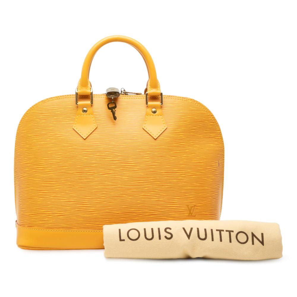 Louis Vuitton AB Louis Vuitton Yellow Epi Leather Leather Epi Alma PM France