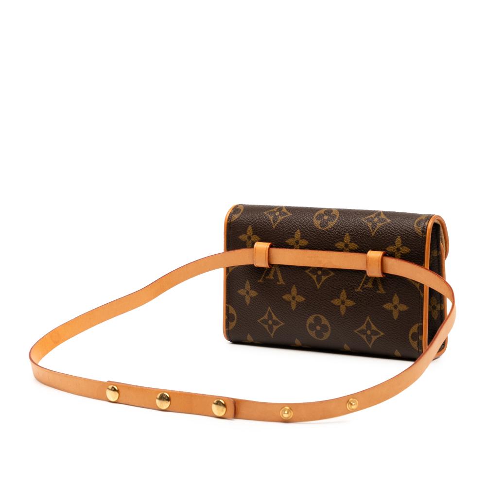 Louis Vuitton AB Louis Vuitton Brown Monogram Canvas Fabric Monogram Pochette Florentine France