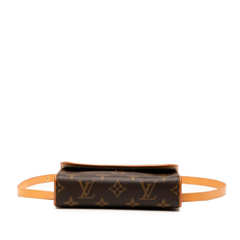 Louis Vuitton AB Louis Vuitton Brown Monogram Canvas Fabric Monogram Pochette Florentine France