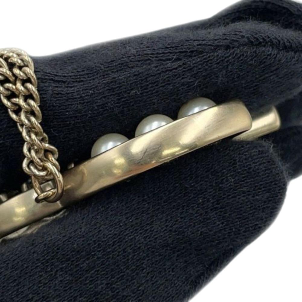 Chanel AB Chanel Gold Gold Plated Metal Faux Pearls and Crystals CC Pendant Necklace Italy