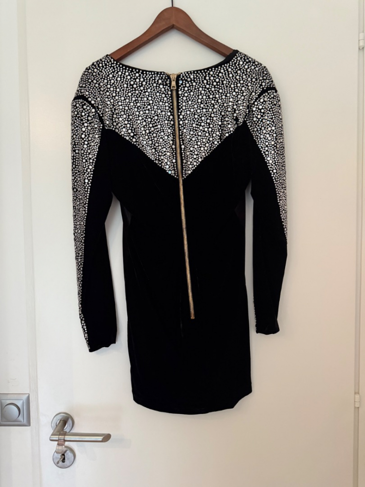 Balmain Magnificent dress in velvet and crystal