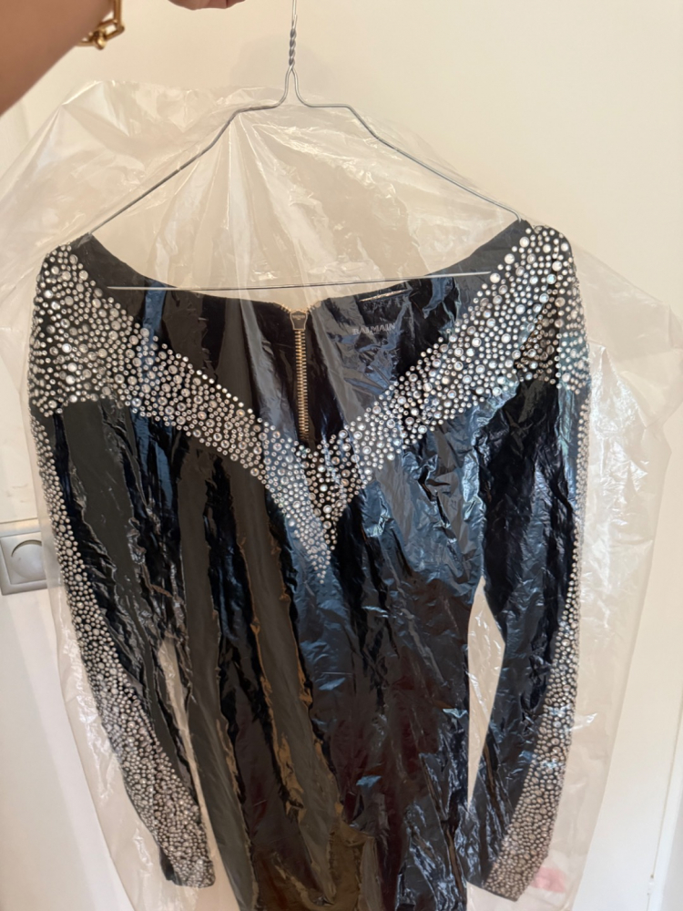 Balmain Magnificent dress in velvet and crystal