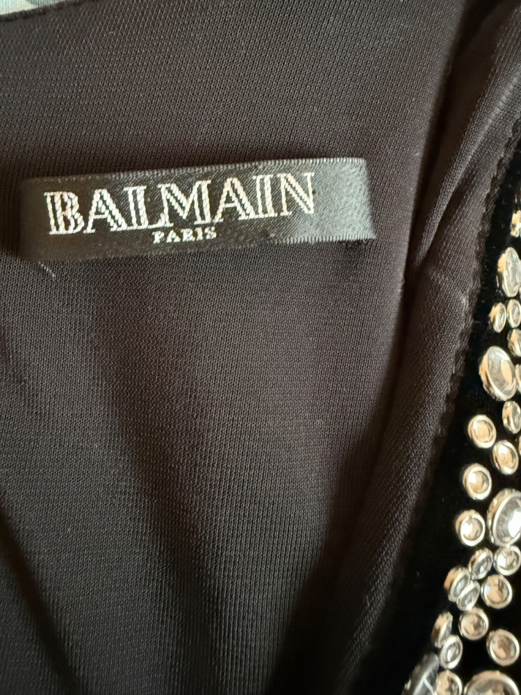 Balmain Magnificent dress in velvet and crystal