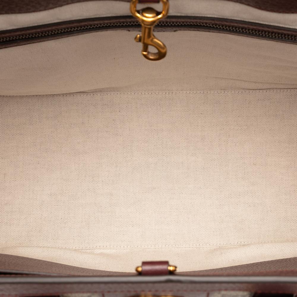 Gucci Red Medium GG Supreme and Quilted Mini GG Canvas Double G Tote Italy