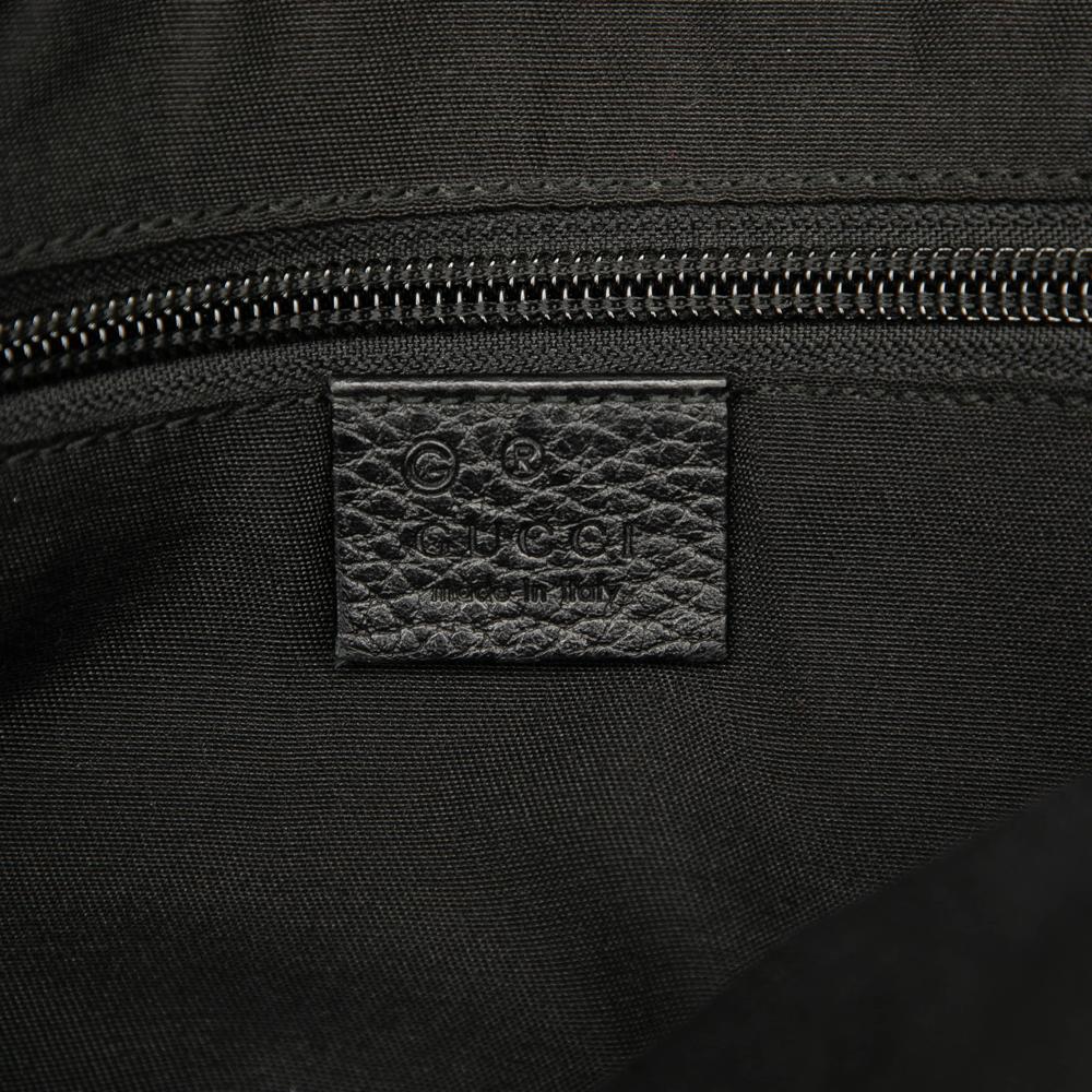 Gucci AB Gucci Black Canvas Fabric GG Belt Bag Italy